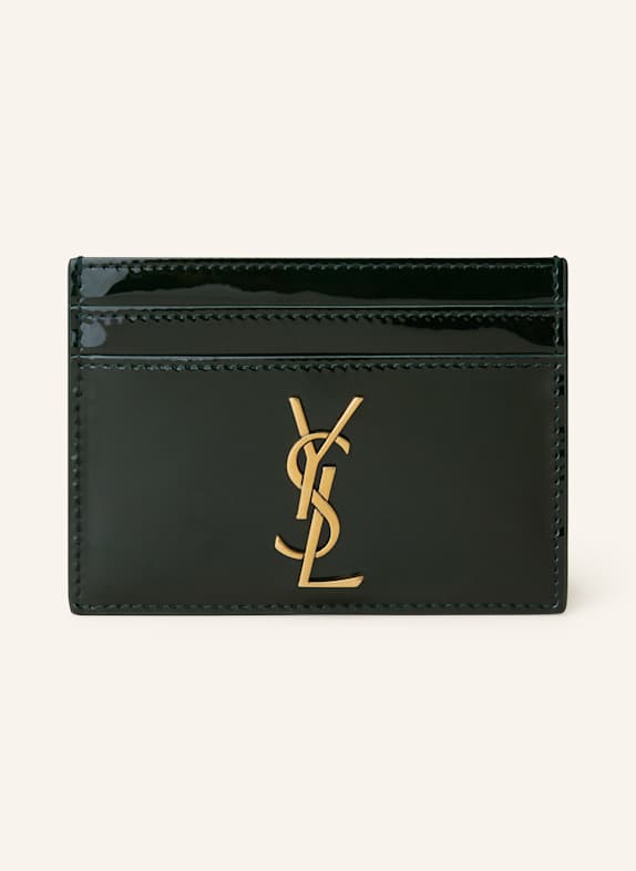 SAINT LAURENT Kartenetui CASSANDRE DUNKELGRÜN