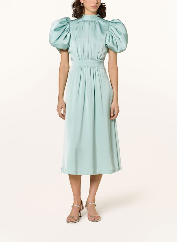 ROTATE Satinkleid mit Cut-out MINT