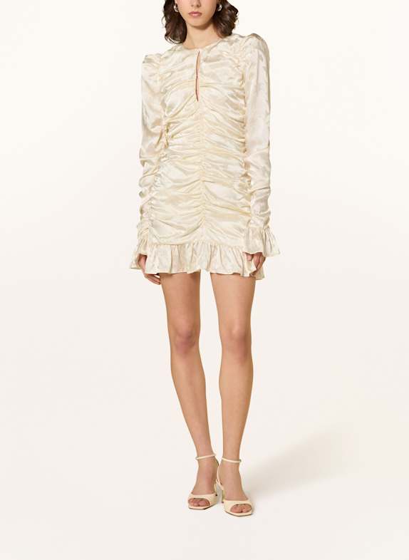ROTATE Cocktailkleid mit Jacquard CREME