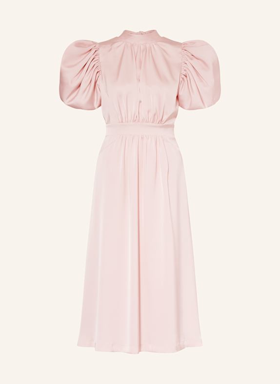 ROTATE Satinkleid mit Cut-out ROSÉ
