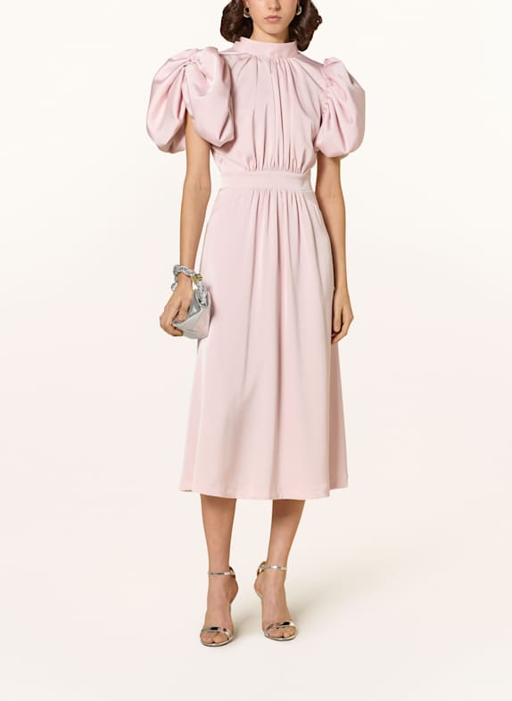 ROTATE Satinkleid mit Cut-out ROSÉ
