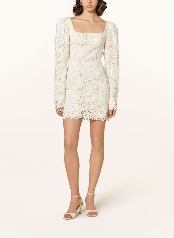 ROTATE Cocktailkleid aus Spitze CREME