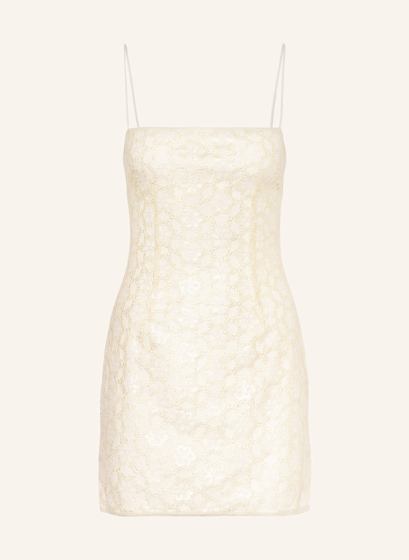 ROTATE Tüllkleid mit Pailletten CREME