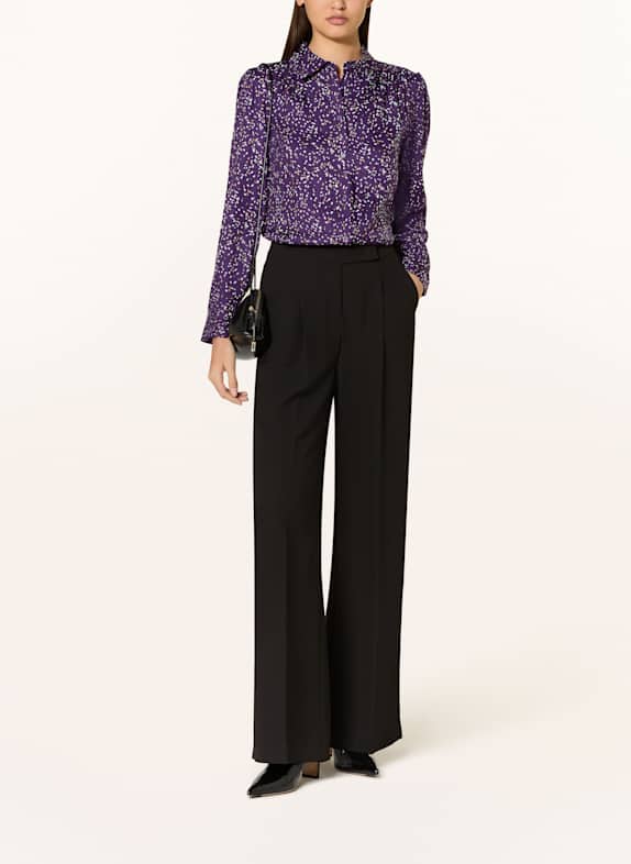 HOBBS Overhemdblouse KIRSTY DONKERPAARS / LICHTBRUIN / LICHTBLAUW