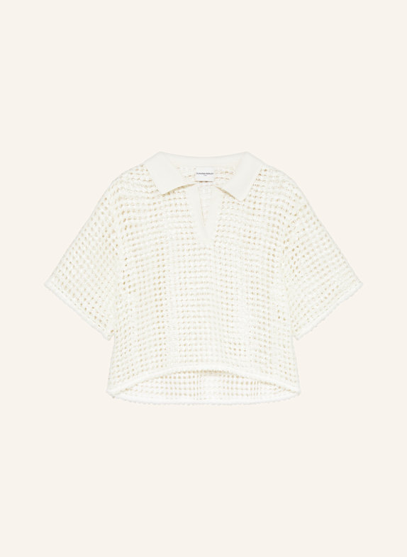 CLAUDIE PIERLOT Blusenshirt mit Pailletten ECRU
