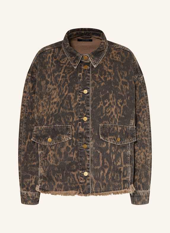 ALLSAINTS Denim jacket HETTIE DARK BROWN/ BLACK