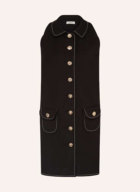 SANDRO Hemdblusenkleid SCHWARZ