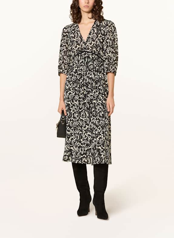 ba&sh Kleid ERRY mit 3/4-Arm SCHWARZ/ CREME