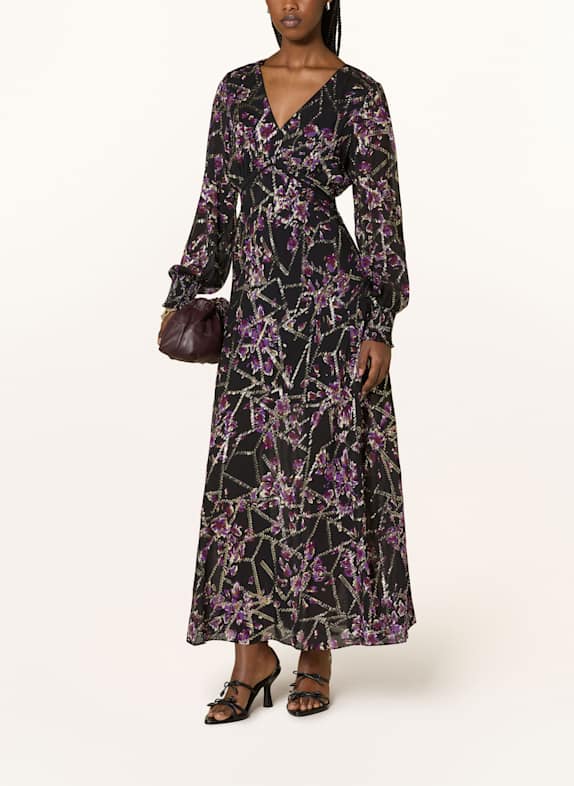 ba&sh Kleid mit Glitzergarn SCHWARZ/ LILA/ GOLD