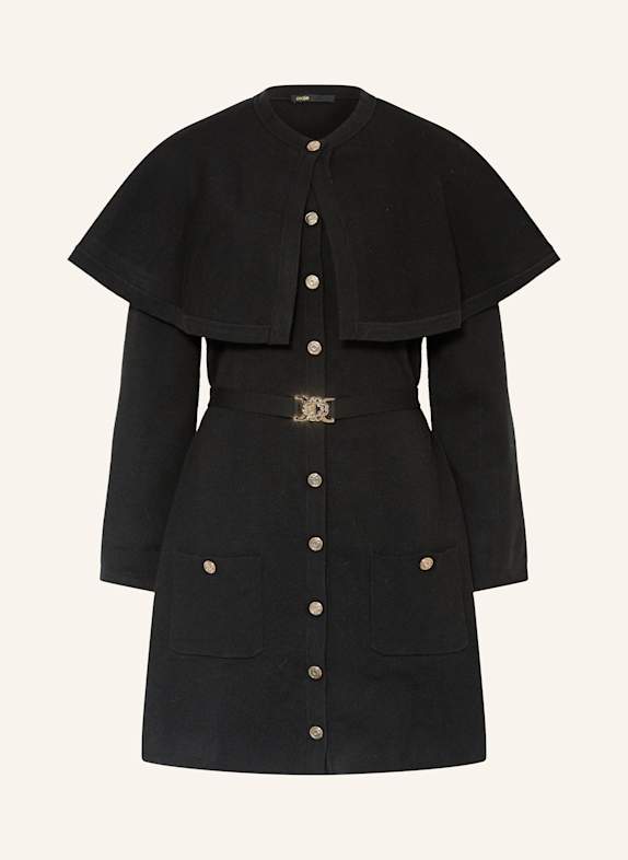 maje Set: Kleid und Cape SCHWARZ