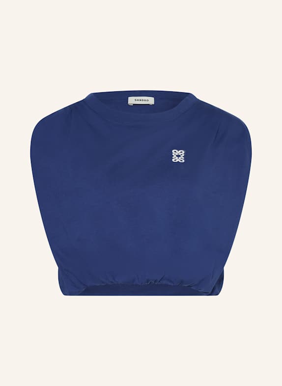 SANDRO Cropped-Top BLAU
