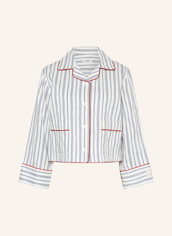 SANDRO Bluse WEISS/ BLAU/ ROT