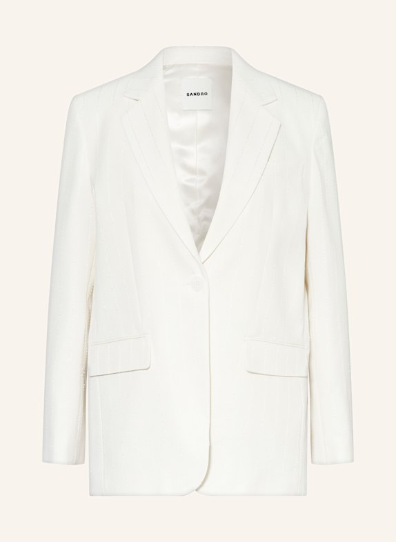 SANDRO Blazer mit Pailletten ECRU
