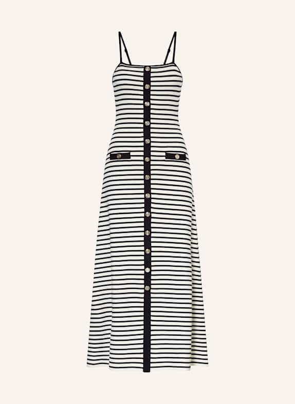maje Strickkleid ECRU/ DUNKELBLAU