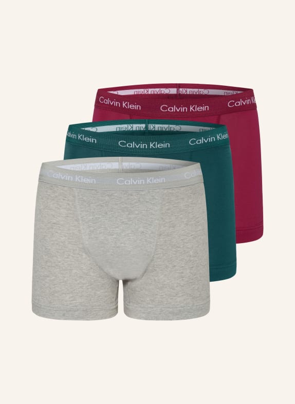 Calvin Klein 3er-Pack Boxershorts COTTON STRETCH  FUCHSIA/ GRAU/ PETROL