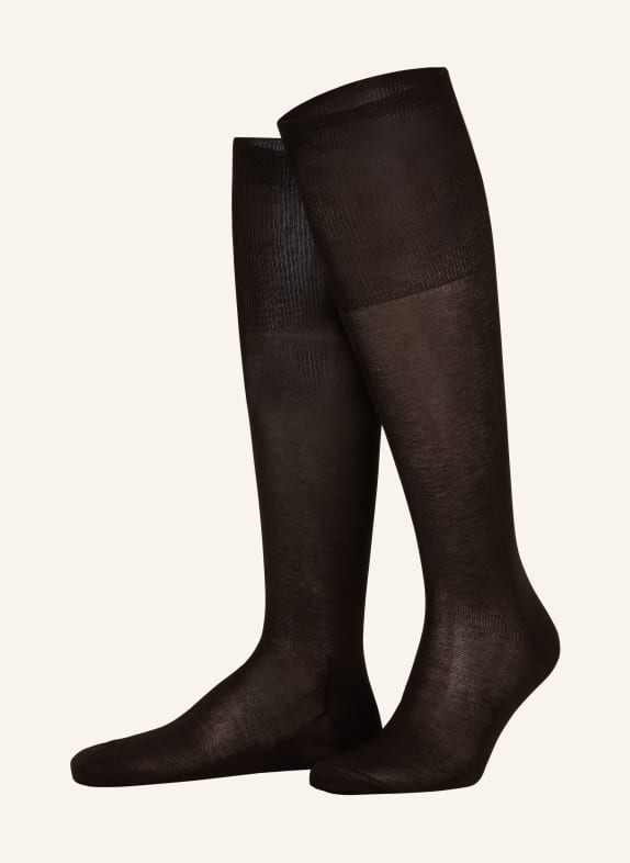 FALKE Knee socks LUXURY NO. 9 5930 BROWN