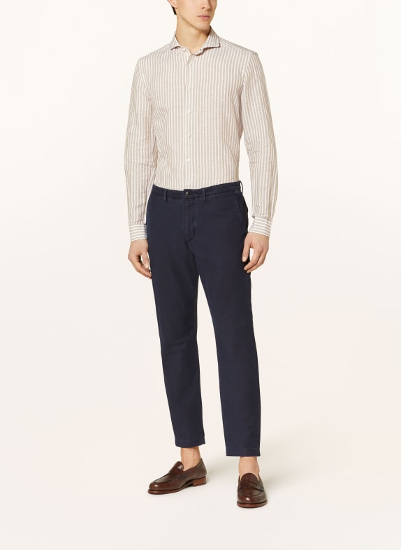 OLYMP Hemd Level Five body fit WEISS / HELLBRAUN
