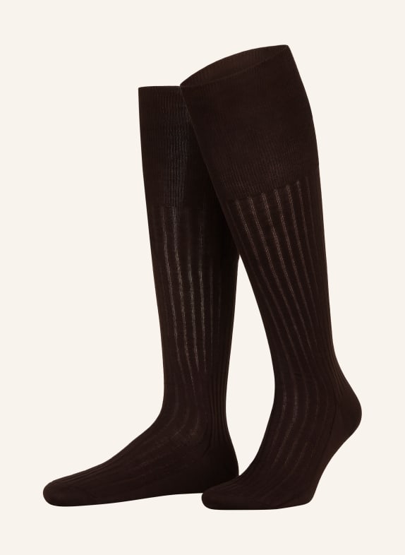 FALKE Knee socks LUXURY NO. 13 5930 BROWN