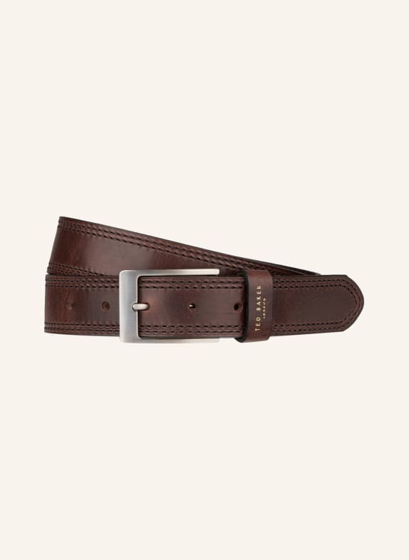 TED BAKER Leather belt CRICKETT BROWN