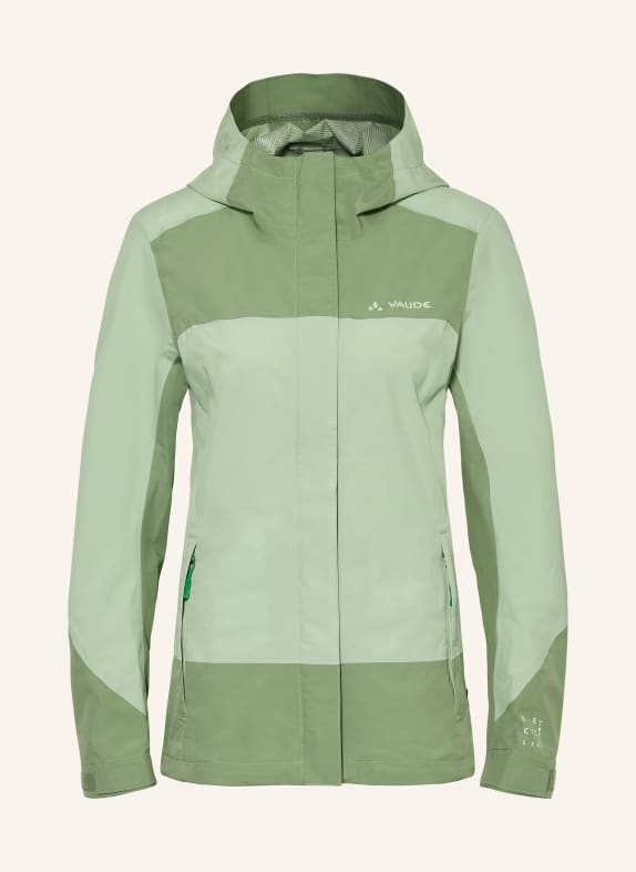 VAUDE Rain jacket NEYLAND LIGHT GREEN/ GREEN