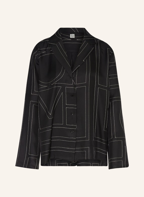 TOTEME Silk blouse BLACK/ BEIGE