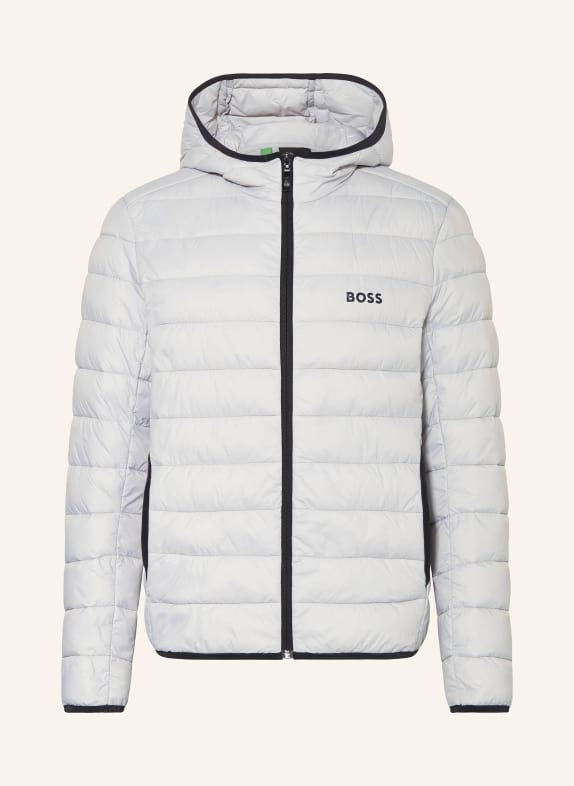 BOSS Quilted jacket THOR LIGHT GRAY
