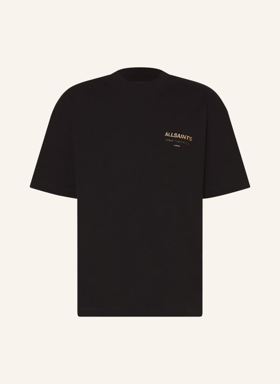 ALLSAINTS T-Shirt UNDERGROUND SCHWARZ/ GELB/ BRAUN