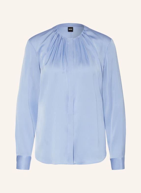 BOSS Shirt blouse BANORAH in silk LIGHT BLUE