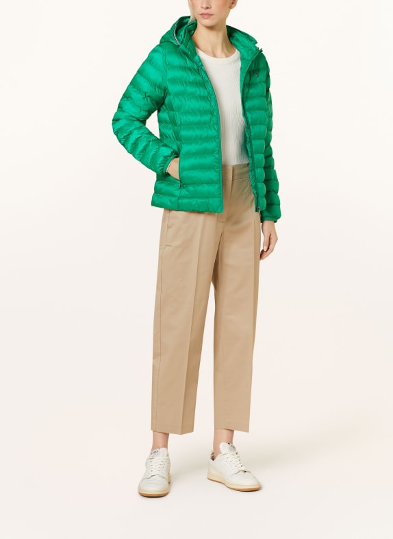 TOMMY HILFIGER Quilted jacket with detachable hood GREEN