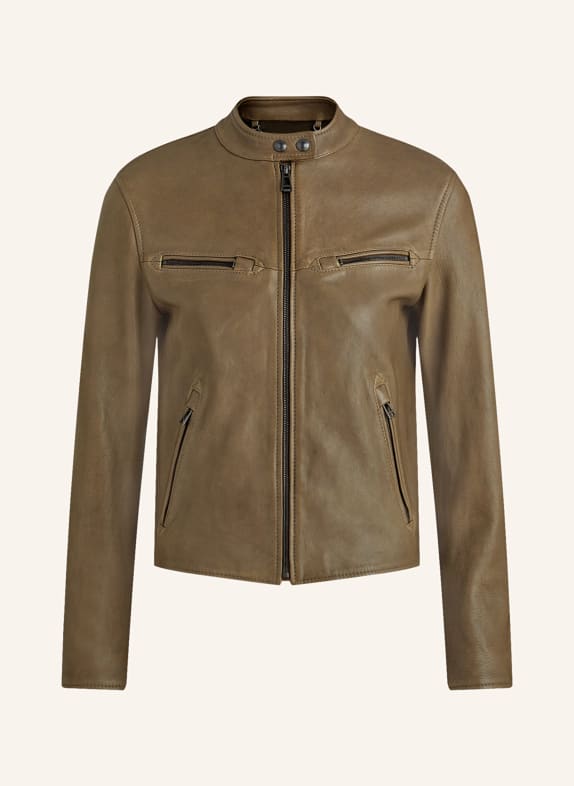 BELSTAFF Leather jacket PINE BROWN