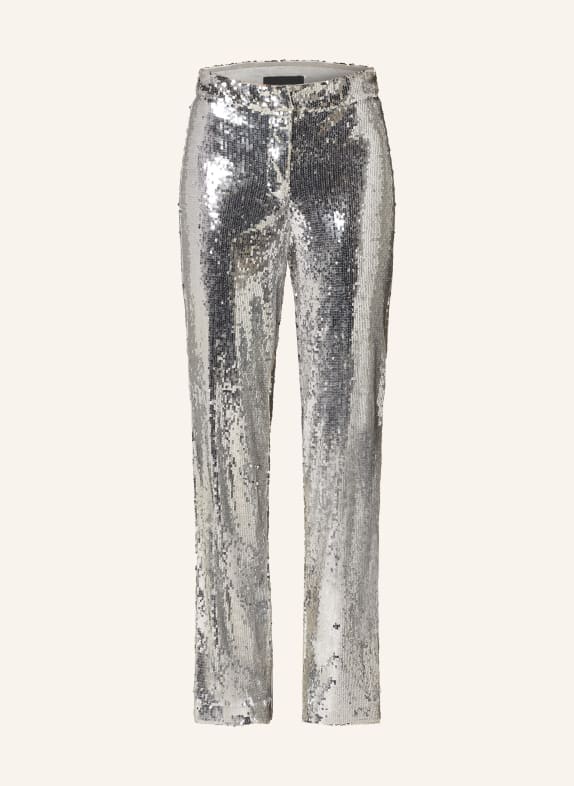 gina tricot Wide leg trousers with sequins SILVER