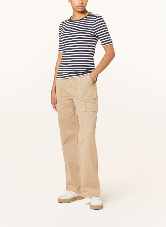 GANT T-shirt DONKERBLAUW / WIT
