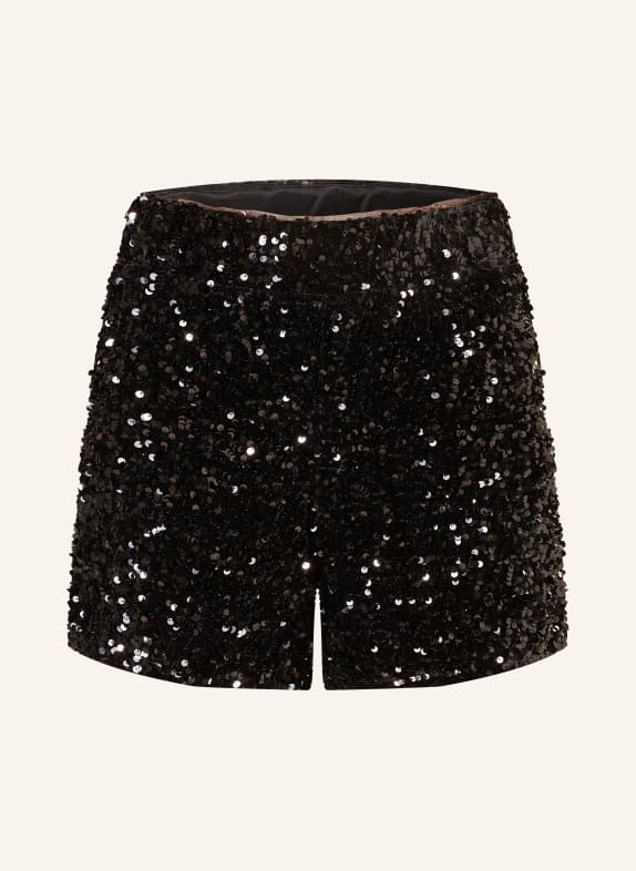 ONLY Velvet shorts with sequins BLACK