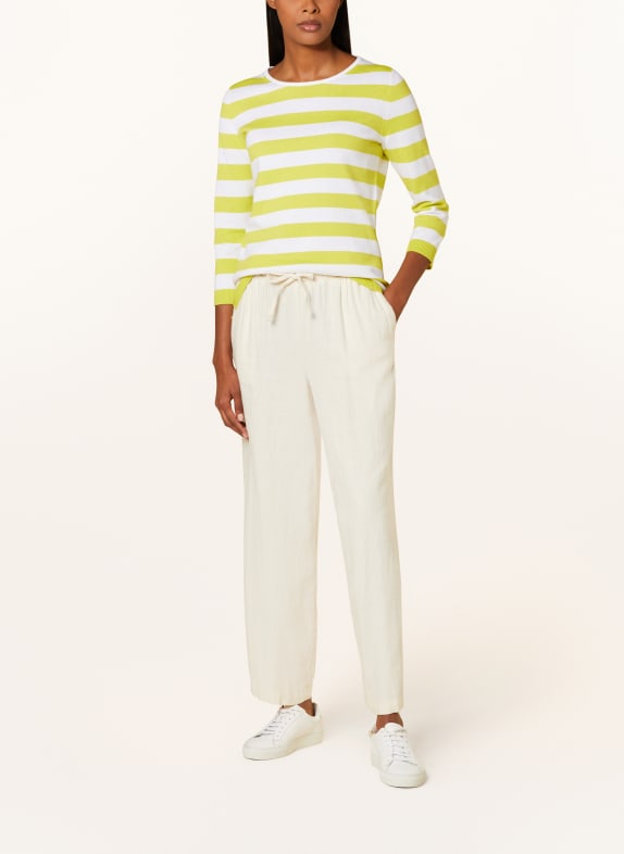 darling harbour Pullover mit 3/4-Arm WEISS / GELB