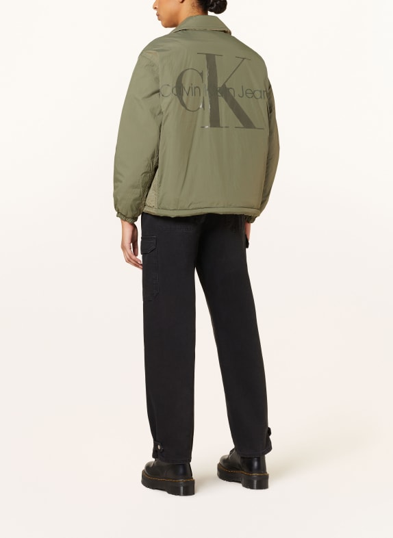 Calvin Klein Jeans Reversible bomber jacket OLIVE/ ECRU