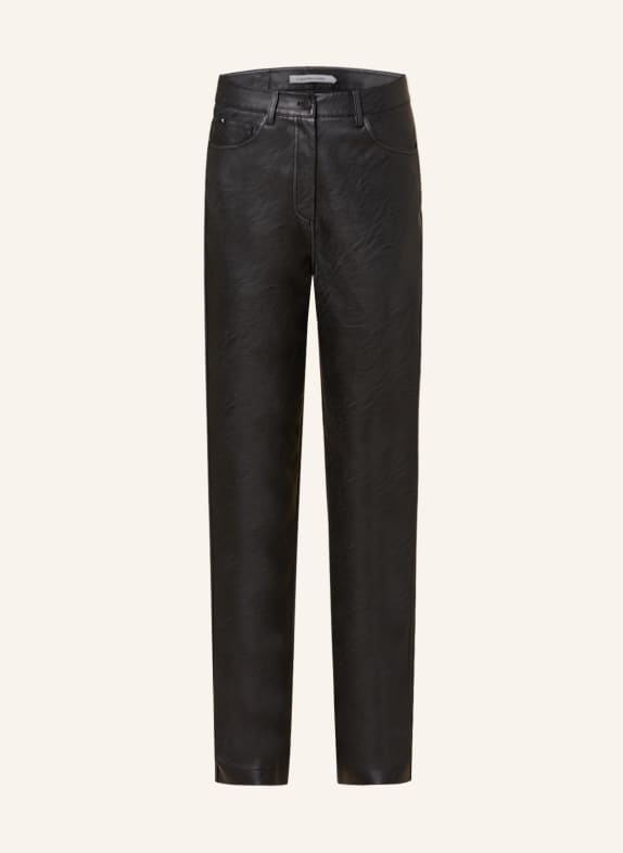 Calvin Klein Jeans Pants in leather look BLACK