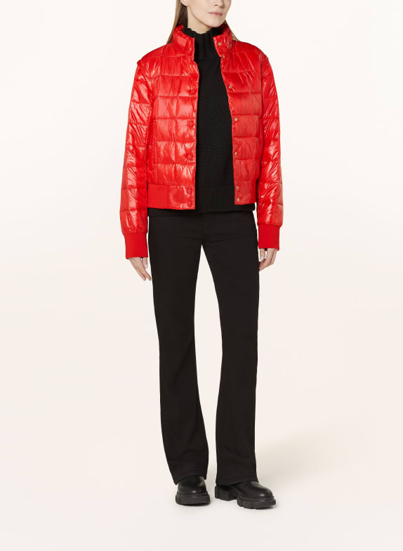 JOOP! Quilted coat with removable sleeves RED