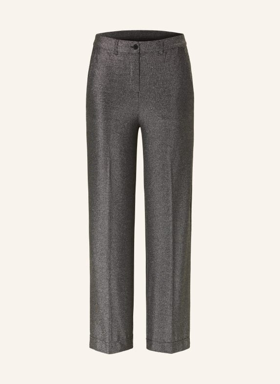 JOOP! Trousers with glitter thread BLACK/ SILVER