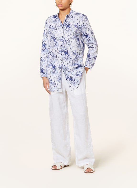 VILEBREQUIN Shirt dress FRANCHE WHITE/ NEON BLUE/ NEON PURPLE