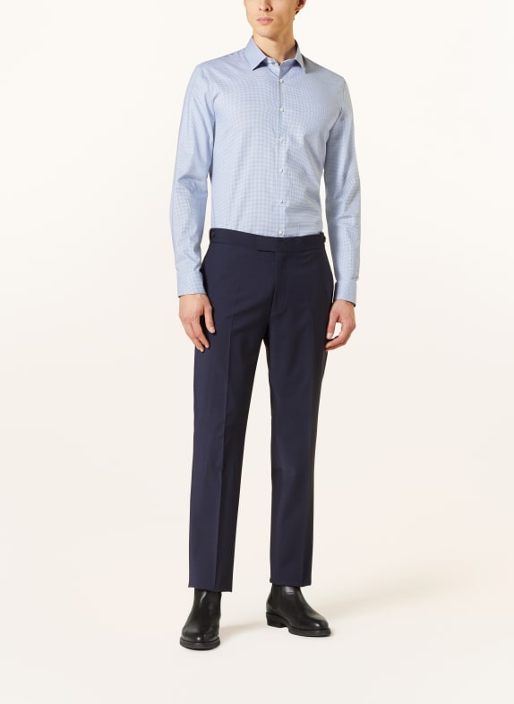 OLYMP Hemd Super Slim Fit BLAU / HELLBLAU