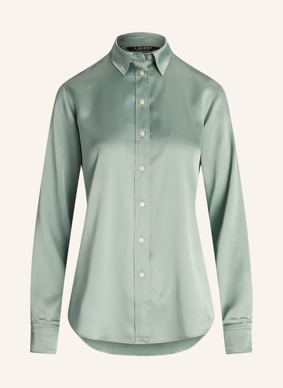 LAUREN RALPH LAUREN Satin shirt blouse LIGHT GREEN