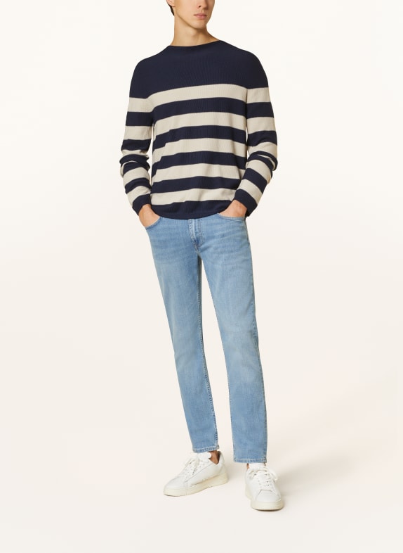 OLYMP sweater MØRKEBLÅ / CREME