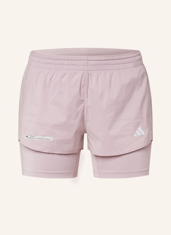 adidas 2-in1-Laufshorts ULTIMATE HELLLILA