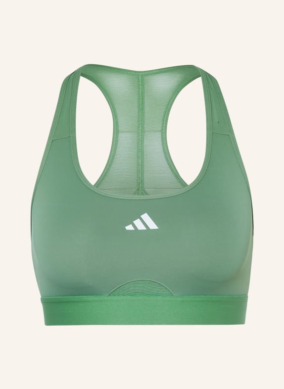 adidas Sports bra POWERREACT with mesh GREEN