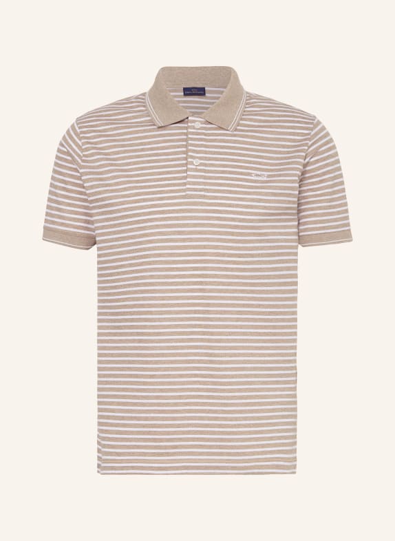 PAUL & SHARK Piqué polo shirt regular fit WHITE/ BEIGE