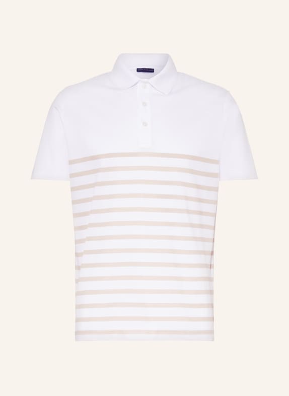 PAUL & SHARK Piqué polo shirt WHITE/ BEIGE