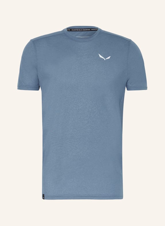 SALEWA T-shirt PUEZ HYBRID DRY'TON BLUE GRAY