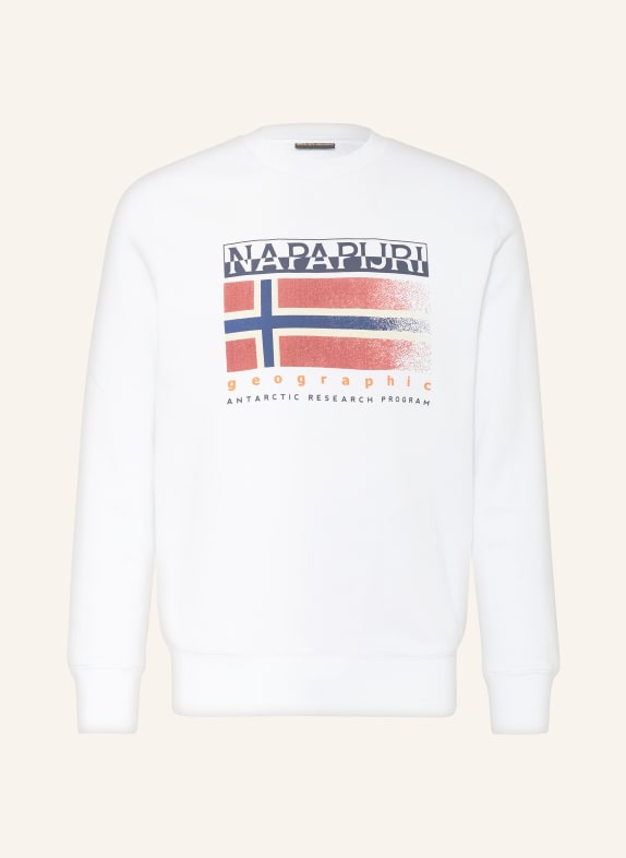 NAPAPIJRI Sweatshirt WHITE/ DARK BLUE/ RED