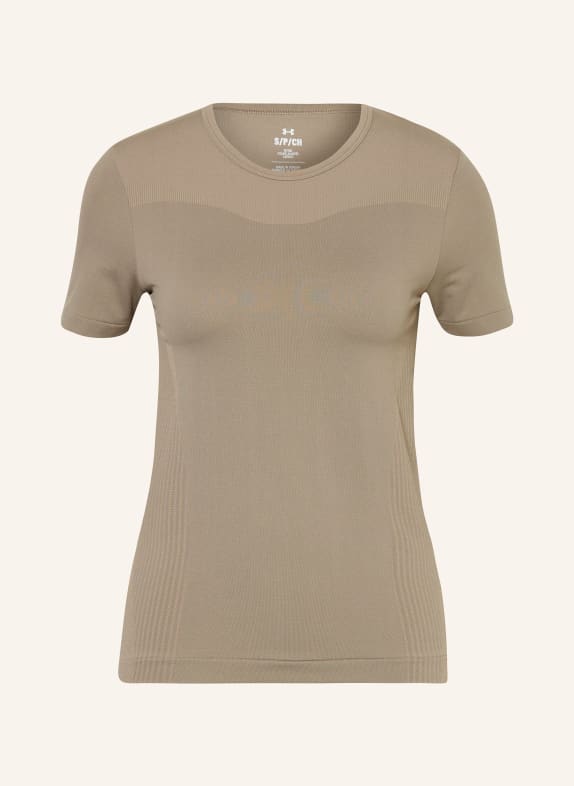 UNDER ARMOUR T-Shirt UA RUSH™ SEAMLESS LEGACY TAUPE