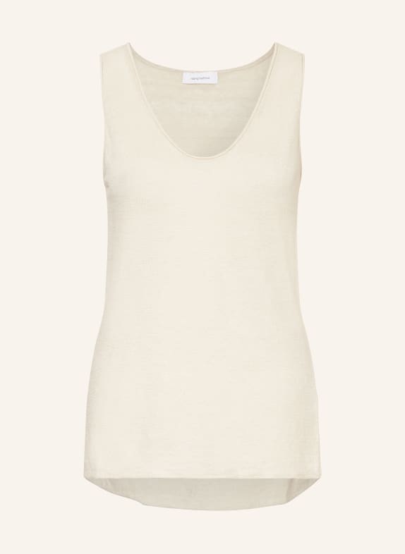 darling harbour Knit top made of linen SAND